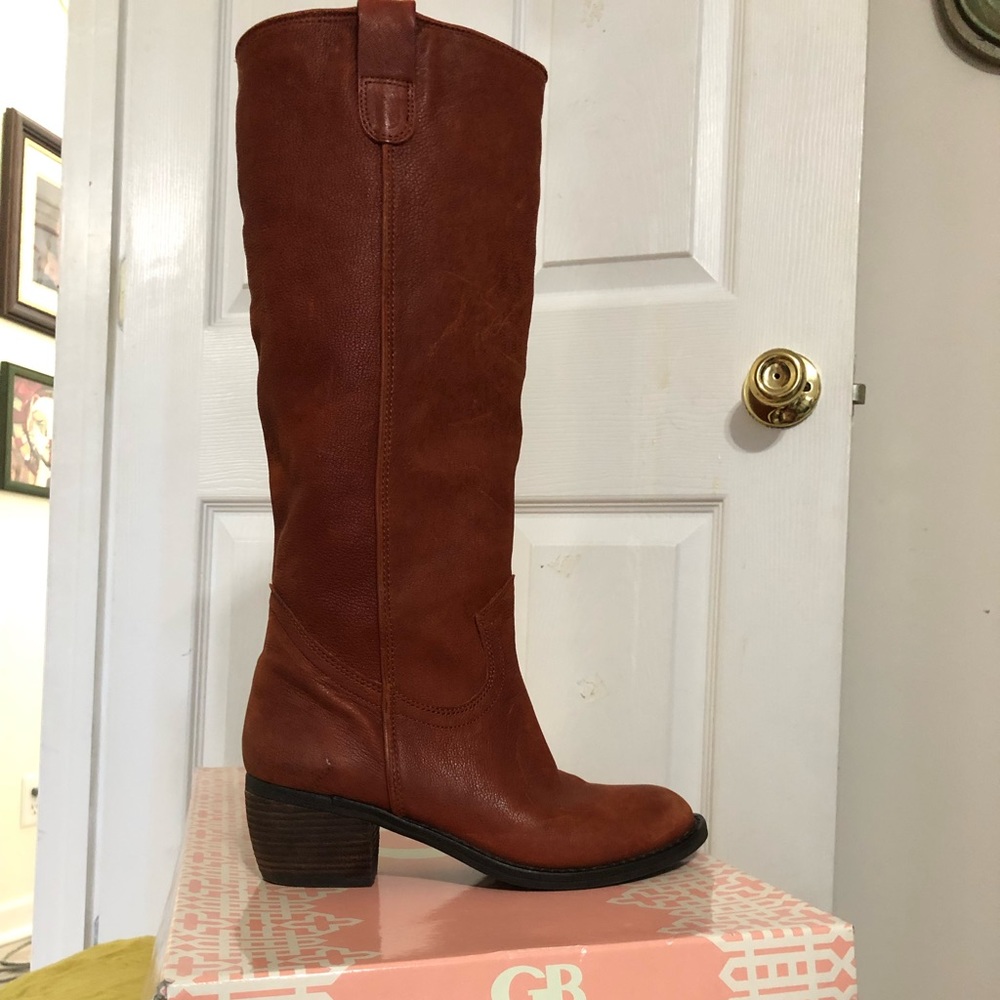 Gianni Bini leather heeled boots.